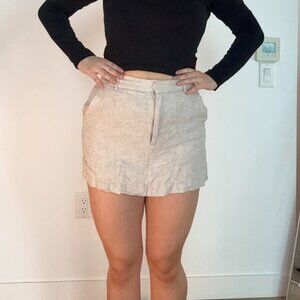 ZARA - Linen Mini Skort (Size M)